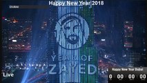 Burj Khalifa Fireworks 2018 New World Record on Happy New Year - Amazing Lights - Downtown Dubai