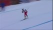Le polonais Pawel Babicki perd un ski mais réussi à terminer sa descente !