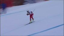 Le polonais Pawel Babicki perd un ski mais réussi à terminer sa descente !