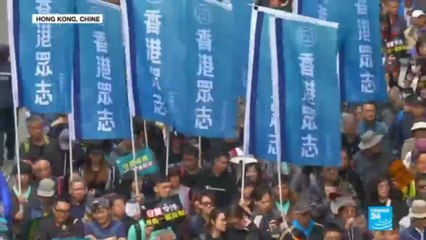 Manifestation à Hong Kong contre le placement d''une gare sous contrôle chinois