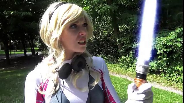 Spider-Gwen VS Kylo Ren - Superhero Spider-Verse Lightsaber Battle! TheSeanWardShow | Superheroes | Spiderman | Superman | Frozen Elsa | Joker