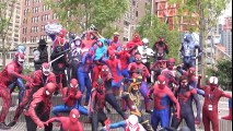 Spider-Man   New York SPIDER-VERSE Invasion!! | Superheroes | Spiderman | Superman | Frozen Elsa | Joker