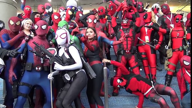 Spider-Man SPIDER-VERSE at Stan Lee's COMIKAZE 2015 | Superheroes | Spiderman | Superman | Frozen Elsa | Joker