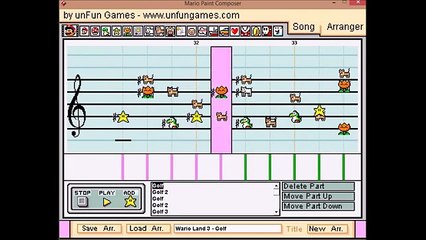 Mario Paint - Golf Mini-Game - Wario Land 3