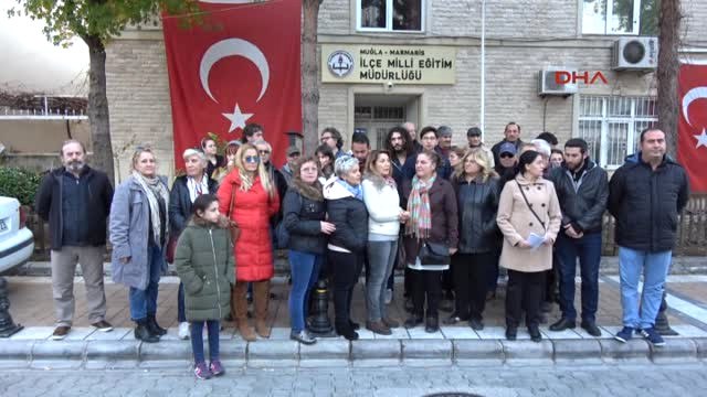 Muğla Marmaris'te 'Cemaat Yurtları Kapatılsın' Eylemi