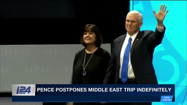 i24NEWS DESK | Pence postpones Middle East trip indefinitely | Monday, January 1st 2018