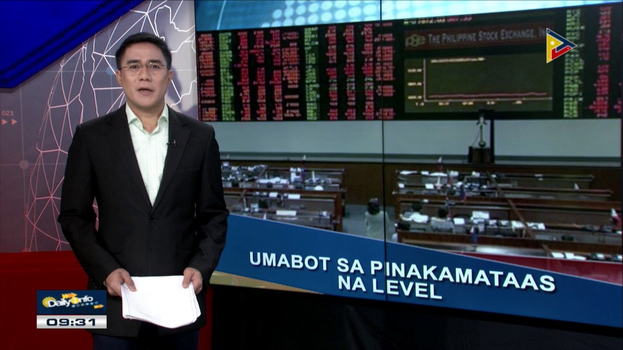 Philippine stock market, nagtapos sa pinakamataas na level