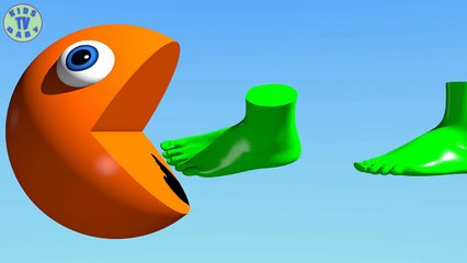 Learn Colors With 3D Foot And Pacman For Kids, Toddlers, Children, Babies-AJQ