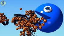 ⚽  Learn Colors With 3D Vehicles and Pacman For Kids Toddlers Children Babies-On