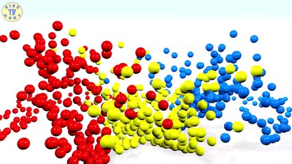 Learn Colors with 3D Colorfull Balls In Invisible Slides Show For Kids To