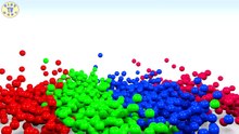 Learn Colors with 3D Colorfull Balls In Invisible Bottle S