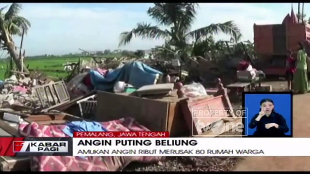 Puluhan Rumah Rusak Diterjang Angin Puting Beliung di Pemalang, Jawa Tengah