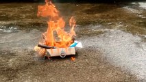 Full Box of Toys Burn by Fire - My Massive gun collection - Box of toy - Fire vs box of toys par
