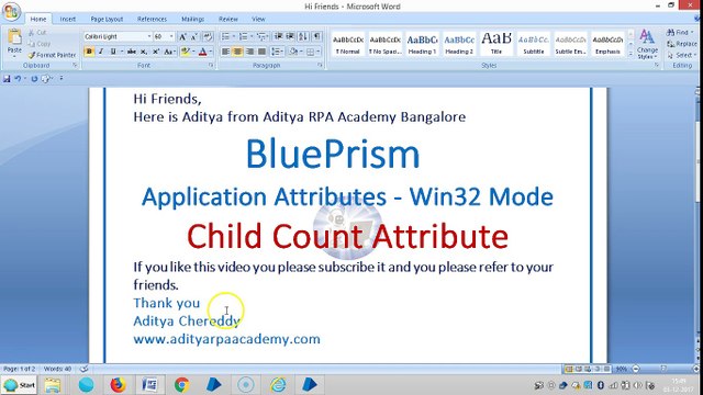 BluePrism-Application Attributes-Win32 Mode-BPAAW321009 - Enabled - Aditya RPA Academy