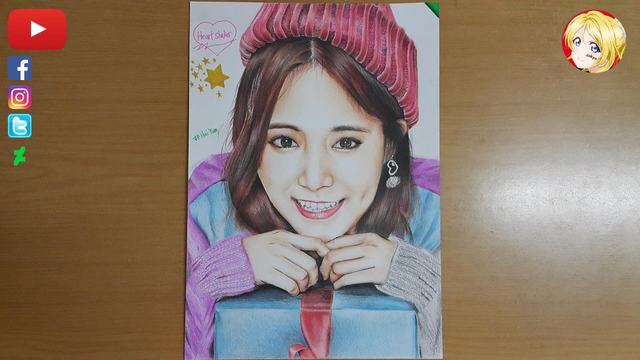 Twice 周子瑜 Tzuyu 저우쯔위 チョウ・ツウィfanart drawing  仿画 新手区域