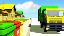 GARBAGE TRUCK - glass, metal, plastic segregation for kids-