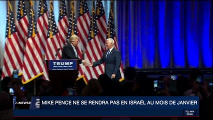 Diplomatie : Mike Pence ne se rendra pas en Israël au mois de janvier