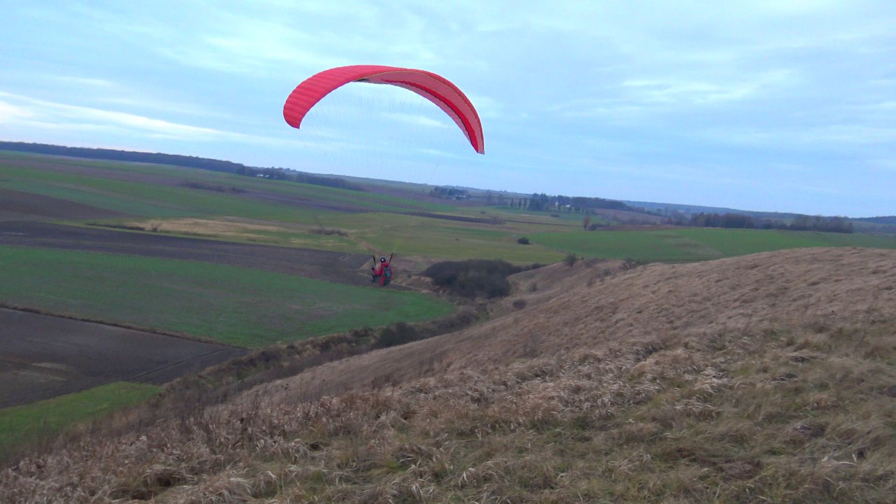 Gliniska 01.01.2018 Paragliding