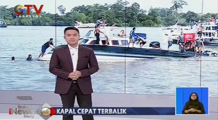 Rekaman Detik-Detik Kapal Cepat Terbalik Akibat Kelebihan Kapasitas