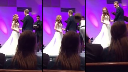 Un faceplant magique pendant un mariage