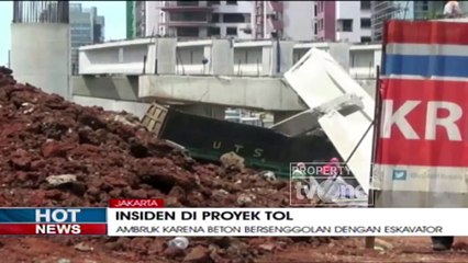 Balok Penyangga Proyek Tol Depok-Antasari Ambruk