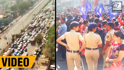 Jai BHIM VS Shivsena Forces Action On Road  VIDEO