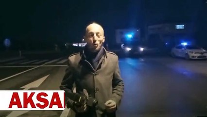 Muhabire yayın sırasında jandarma sürprizi