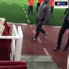 Mertesacker'i trolleyen genç taraftar