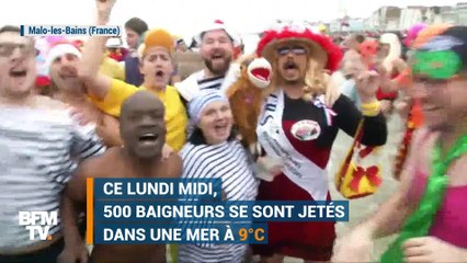 À Rome, à Dunkerque ou aux Pays-Bas, ils ont plongé dans l'eau glacée pour la nouvelle année