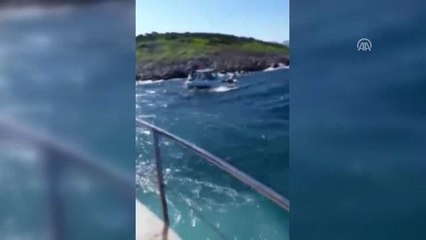 Sürüklenen Tekneyi Kurtarmak İçin Seferber Oldular