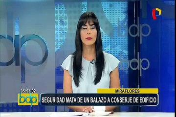 Miraflores: agente de seguridad mató de un balazo a conserje de edificio