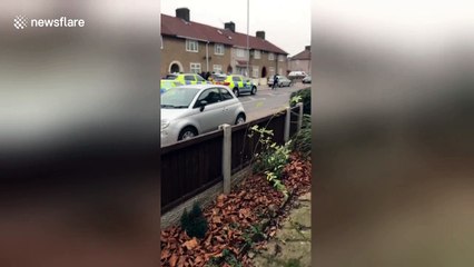 Scores of armed police swoop on east London home to arrest man