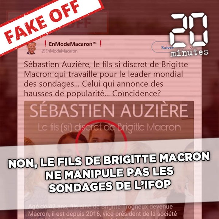 Fake off : Non, le fils de Brigitte Macron ne manipule pas les sondages de l'Ifop