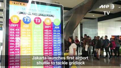 Jakarta launches first airport train to tackle gridlock