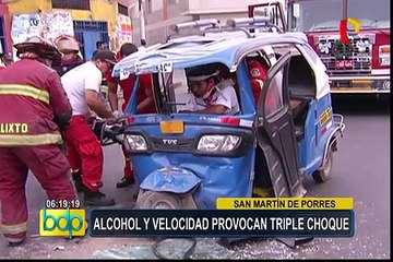 Download Video: San Martín de Porres: Triple choque deja dos heridos