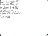 URCOVER Custodia portafoglio Xperia Z3  Protettiva Akira Fatta a Mano  Wallet Case Flip