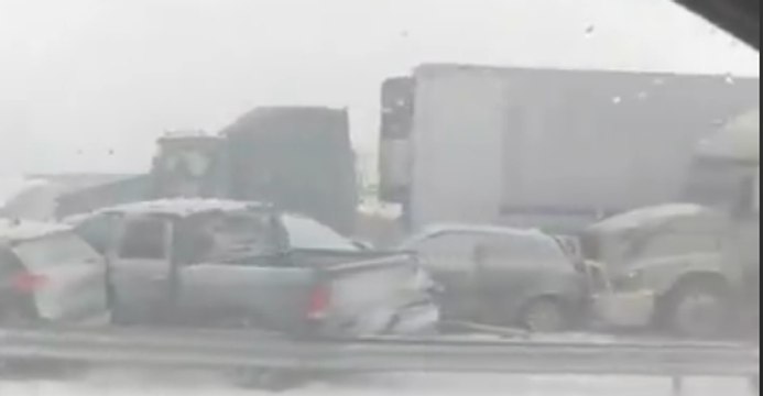 Multi-Car Crash in Blizzard Conditions Shuts Down New York Thruway