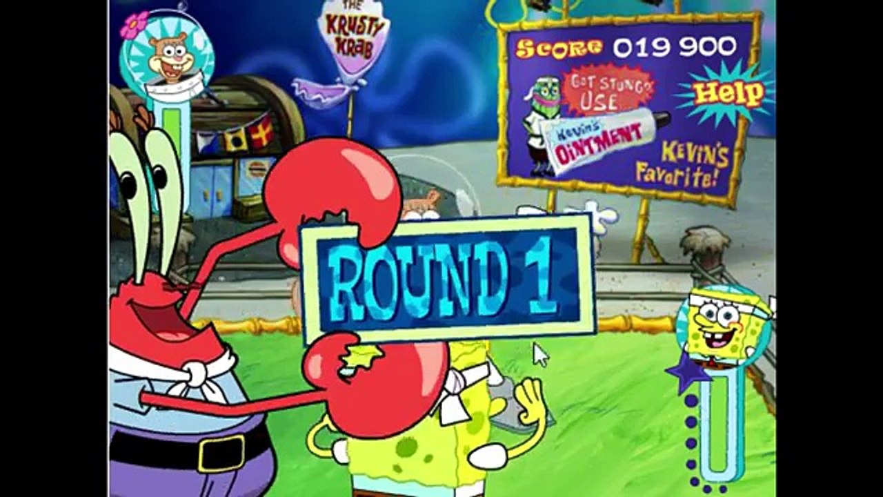 Sandy Cheeks VS SpongeBob SquarePants In A SpongeBob SquarePants Bikini Bottom Bust Up Match