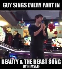 Guy Sings Entire Beauty & Beast Song