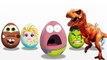 DINOSAUR EAT HULK SPIDERMAN MCQUEEN! Surprise eggs Learn Colors Finger Family-x6