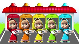 Learning Colors with Masha and the Bear Fingers Family Nursery Rhymes-