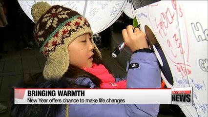 People begin the new year by donating blood