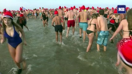 Thousands swim in North Sea for New Year