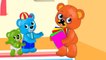 Mega Gummy Bear Spinner learn colors play doh ice cream Finger Family rhymes For kids _  toy