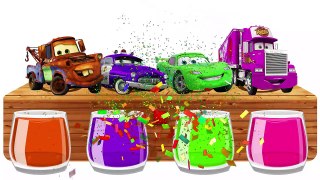 McQueen Cars and HULK Bathing Colors Fun   Colors for C