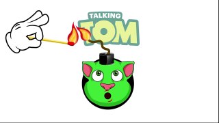 Talking Tom as a BOMB! Learn Colors for kids!