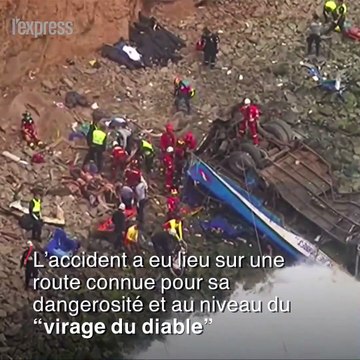Pérou: un bus tombe d'une falaise, au moins 48 morts