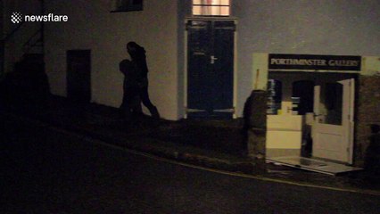 Giant waves wreck art gallery in Cornwall
