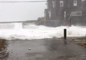 Storm Surge Floods Into Massachusetts Coastal Town During Nor'easter