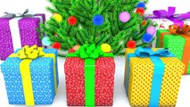 Learn Colors with Christmas Surprise Gifts and Colours Animals for Children and Toddlers